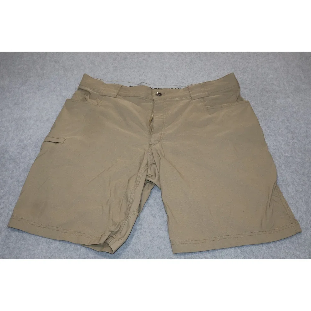 Duluth Trading Co Shorts Mens 40 Khaki Flex Dry on the Fly Cargo Hiking Outdoor